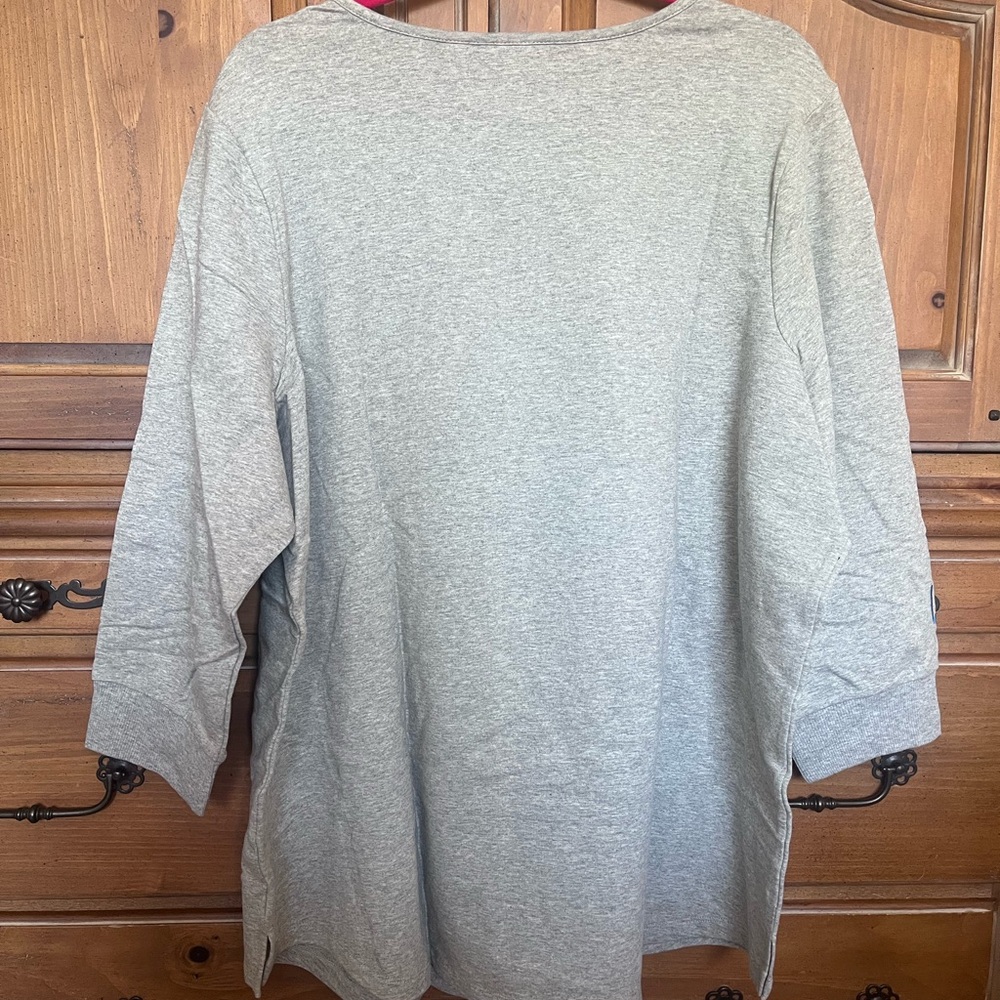 NWT Quacker Factory Petal Paws French Terry Embroidered Top‎ 🐾 - Picture 4 of 4